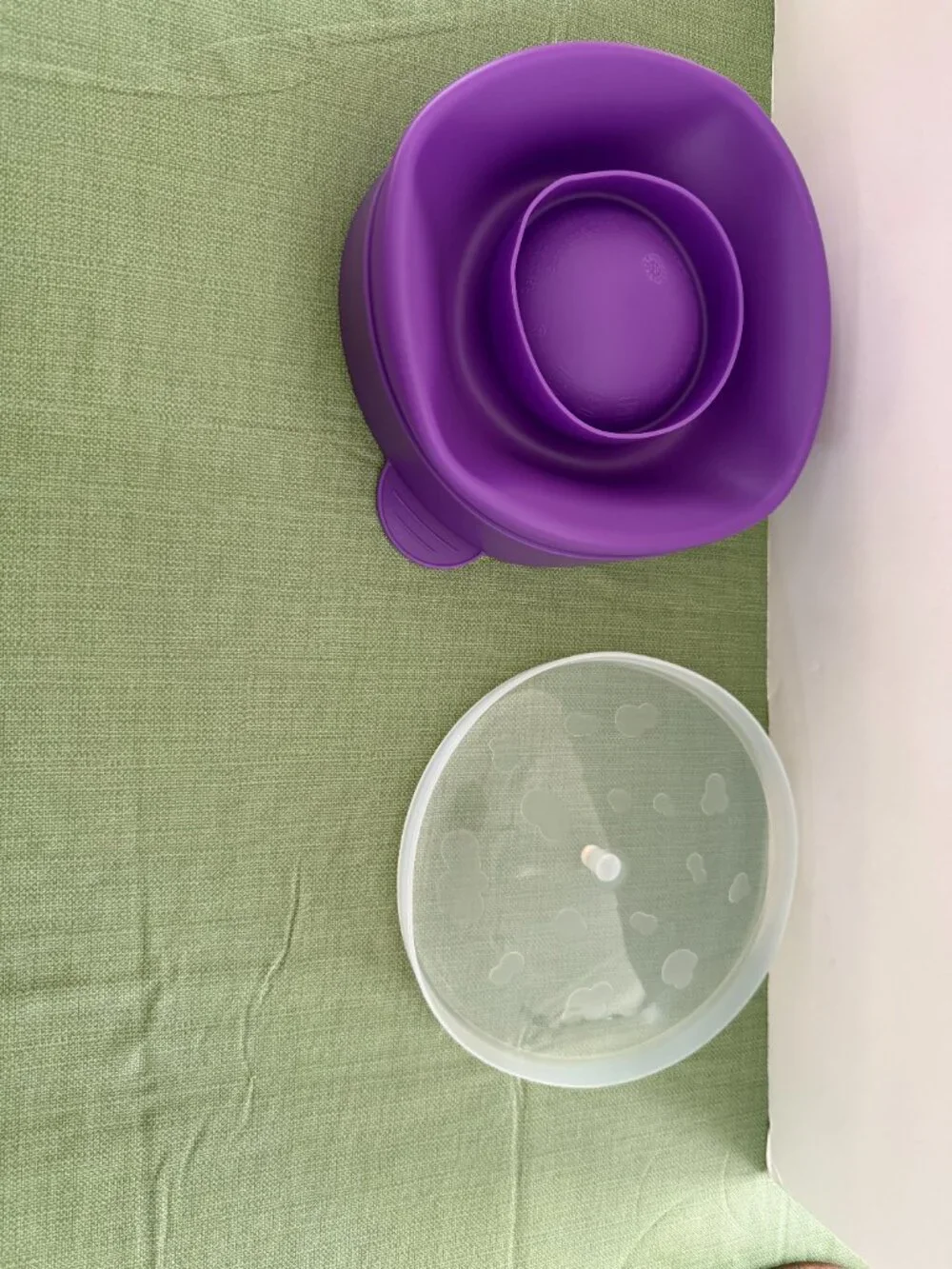 Salbree Microwave Popcorn Popper Maker Silicone Collapsible Bowl - PURPLE - NEW